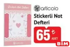 ARTİCOLO STİCKERLİ NOT DEFTERİ